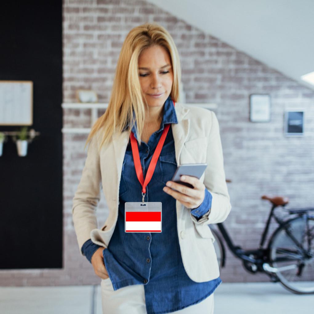 5Pcs Card Cover Holder Clear 4x3 Inches ID Card Waterproof PVC Sleeve for Teacher Student Worker