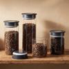 Press Type Vacuum Coffee Canisters Glass Tea Storage Container Food Storage Jar  Grain Storage