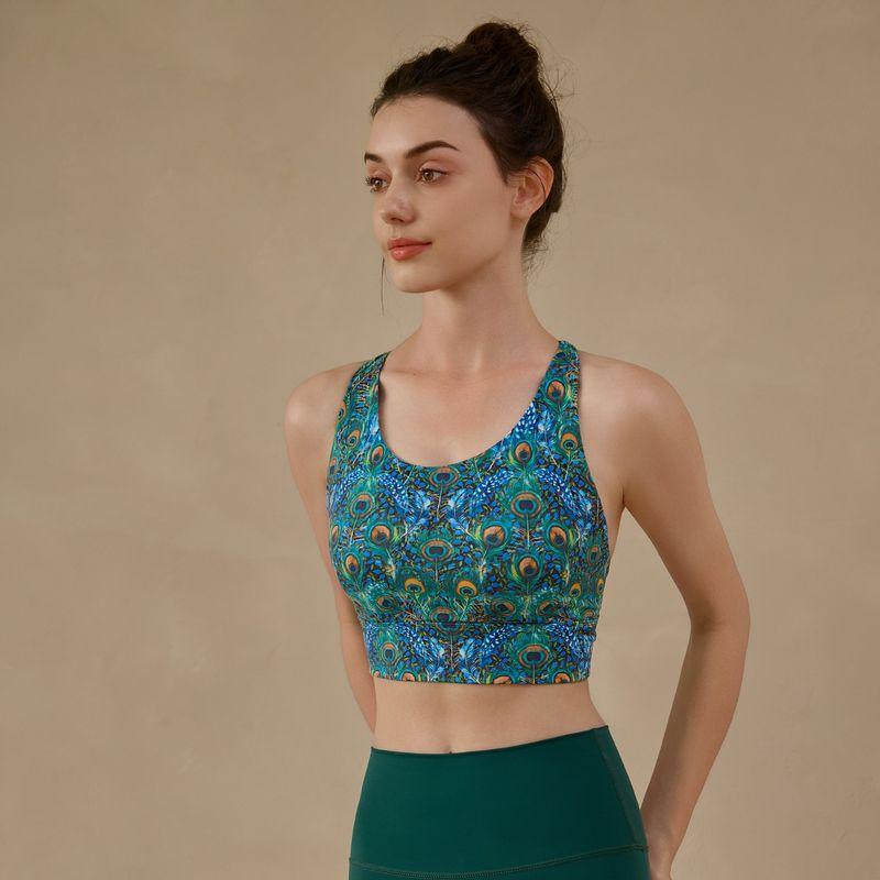 Nude Feel Yoga Clothes Women 2025 New Professional Print Fashion Vest Sports Bra Women High-Grade Fitness Underwear