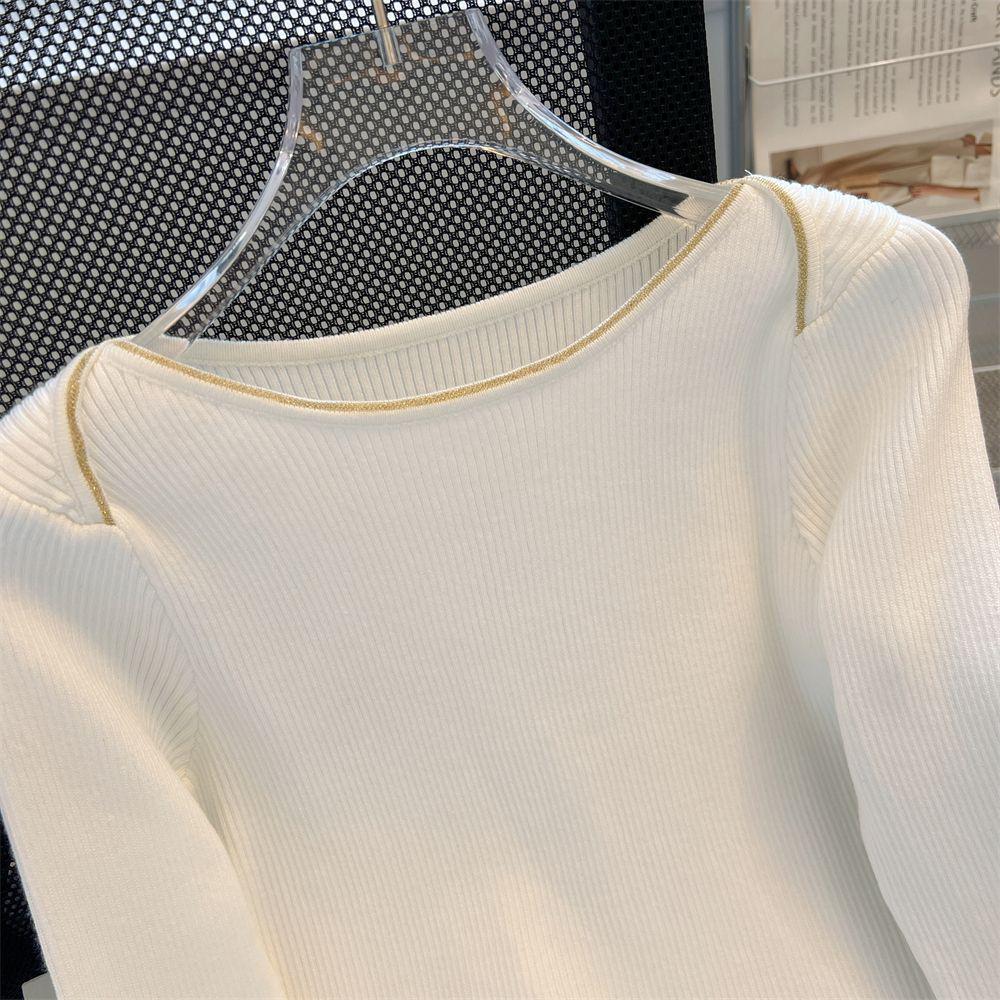 2025 Women's Lace-Up Bell Sleeve Knit Top: Age-Reducing Slim Fit for Autumn/Winter
