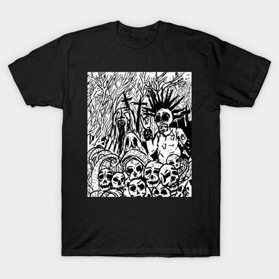 Asian Size Cotton Unisex Tshirt Print T-shirt Night Of Mayhem Death Metal, Black Metal, Grindcore Illustration T-shirt No-Cut Print Regular Fit