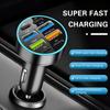 8-Port 66W Car Charger 12-24V with PD & QC 3.0, LED Voltmeter, Universal for Smartphones, Cigarette Lighter Plug, Auto Accessories
