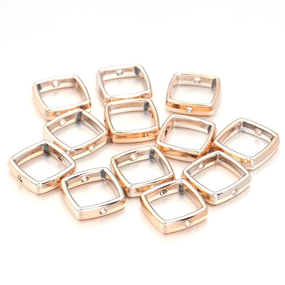 100 Stück 5 Stile Hohlrahmen Umwickelte Perlen CCB Mehrform Perlenverbinderringe für Schmuckherstellung DIY Armband Halskette Zubehör