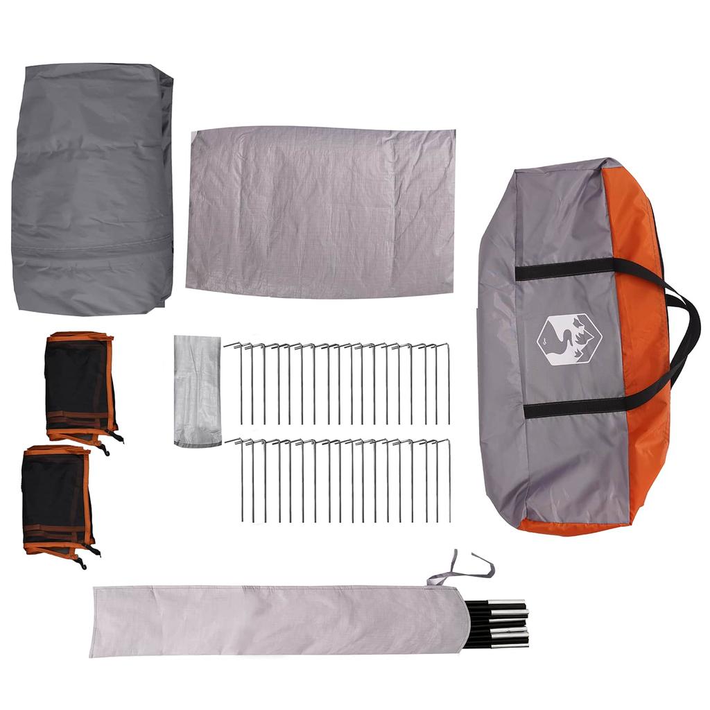 Family Tent Gray and Orange 610 x 610 x 210 cm