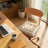 Home Office Desk Chair Cushion Plaid with Ties, Soft Cozy Dining Pad, 16 Pad X Inch Non-slip Seat for Chair, Dormitory