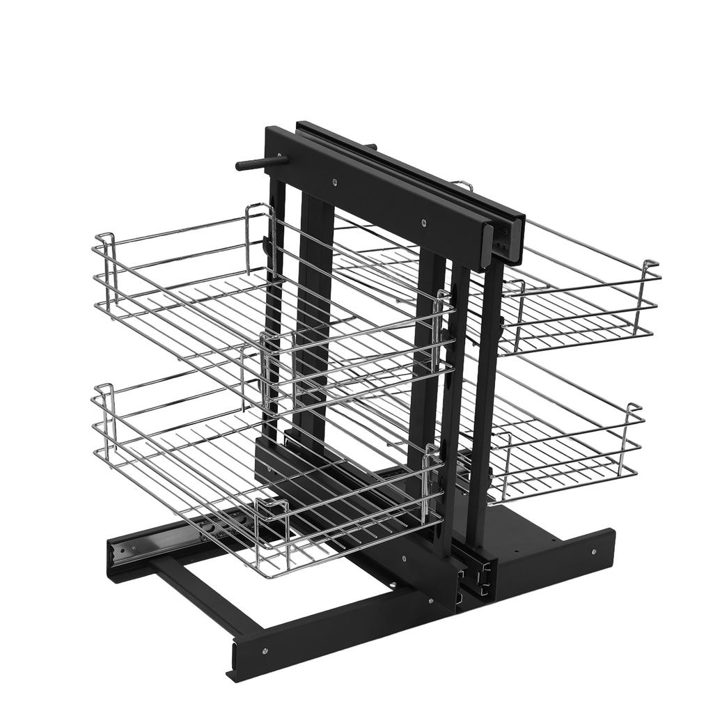 2Tier Opening Blind Corner Pull Out Organizer 4 Shelf Kitchen Cabinet Organizer Slide Out Storage Organizer Basket for Bowls Dis