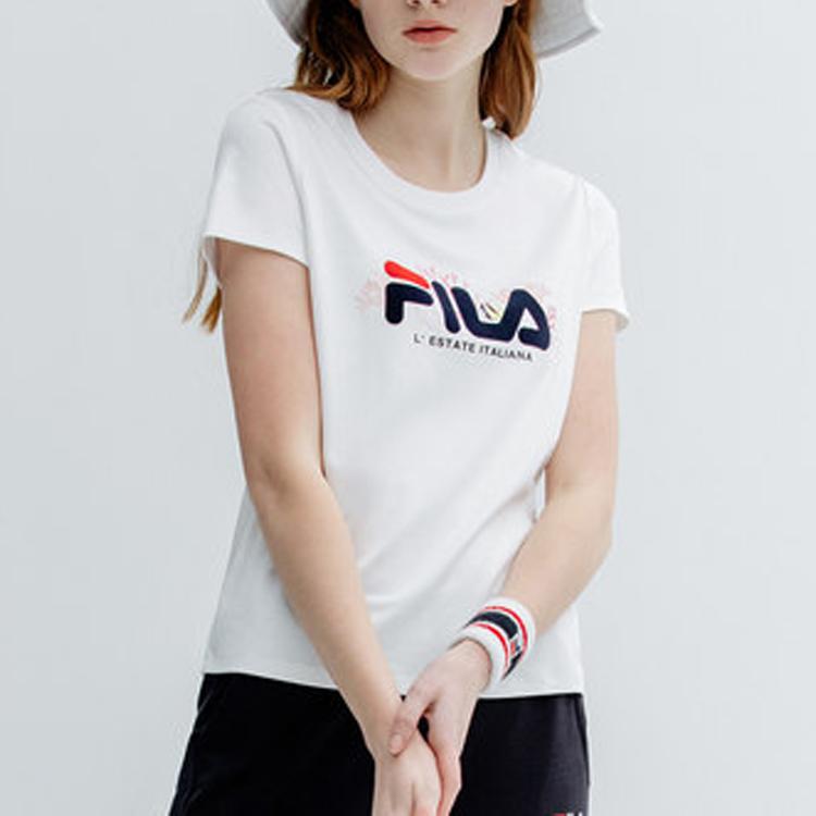 New FILA T Shirts Women's White F11W928129FWT