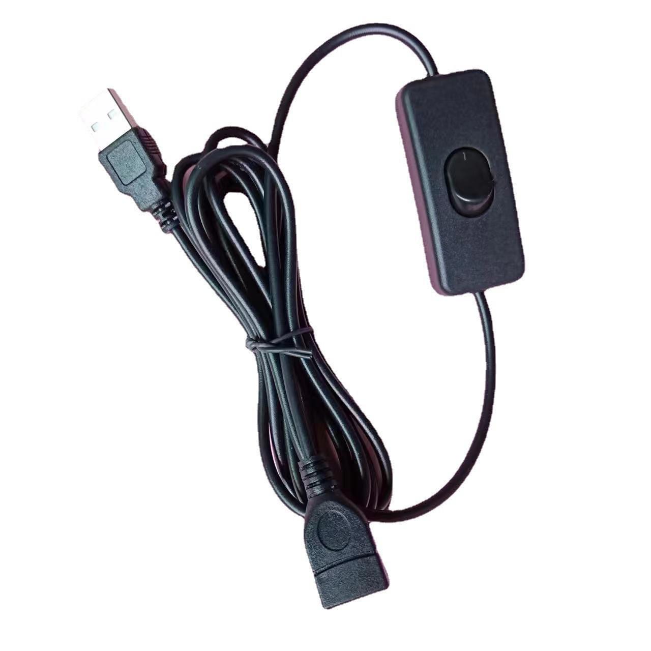 2m USB Data Transfer & Extension Cable with Switch, Male to Female