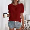 Casual Womens T Shirt With Pleated Design And Polyester Fabric For Daily Wear