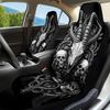 2pcs, Unique Gothic Skull Ram Tentacle Art Pattern Car Seat Covers, Soft And All Season Use, Compatible With Cars, SUVs, And Tru