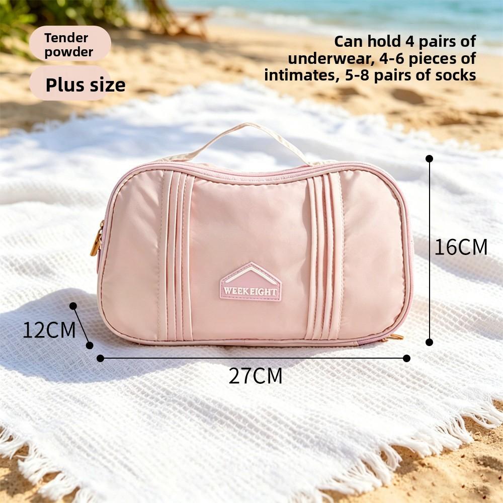 Travel Underwear Organizer Bag With Polyester Fabric For Leisure Travel And Closet Storage
