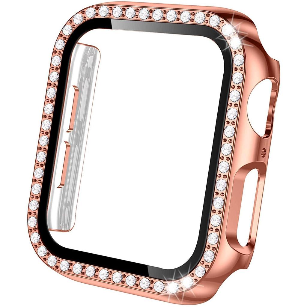 Cristal+Funda Para Apple Watch series 9 8 SE 7 6 5 4 3 parachoques Apple watch Funda 44mm 40mm 45mm 41mm iWatch 42mm 38mm Accesorios