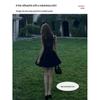 Women's Summer Hepburn Style Black A-line Mini Dress with Cinched Waist and Spaghetti Straps - Elegant and Sleeveless