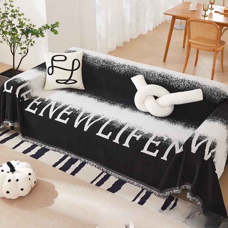 Nordic Ins Chenille Sofa Towel Knitted Bag Cover All-around Double-Sided Available All-Inclusive Sofa Cover Sofa Cover Cloth
