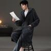 Nightgown Men's Autumn and Winter Coral Fleece Suit Pajamas Winter Hooded Thickened Fleece Flannel Loungewear Warm