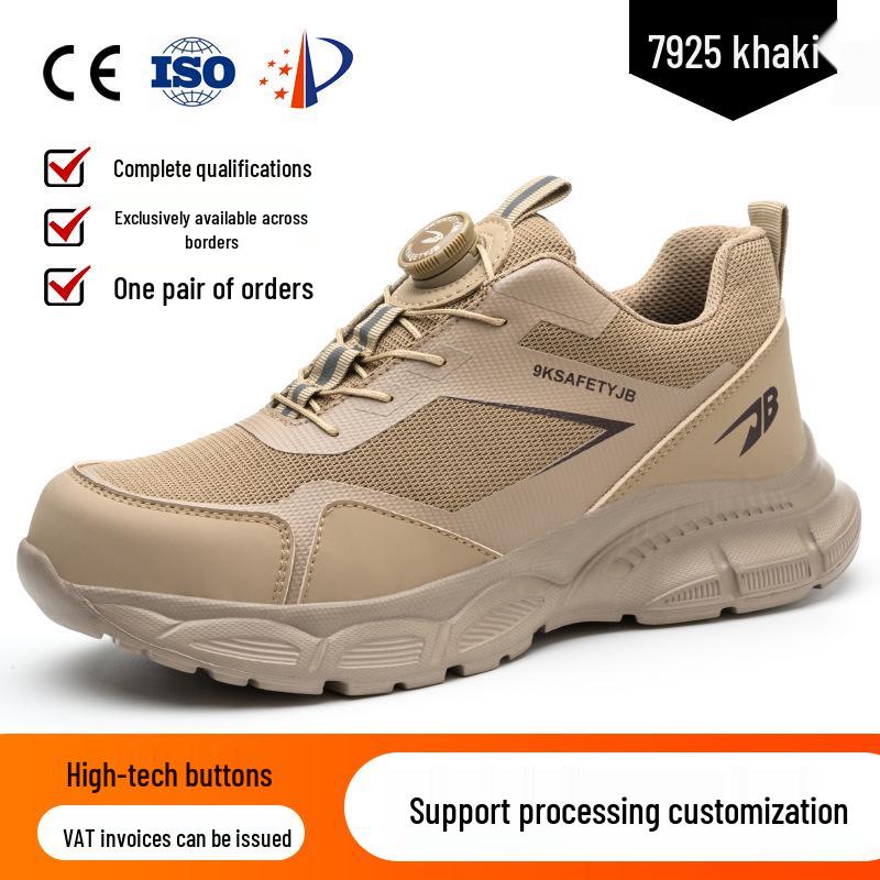 Rotating Buckle Safety Shoes: Anti-Smash, Anti-Puncture, Wear-Resistant, Anti-Slip, Fold-Resistant.