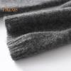 Knitting Tops Women Long Sleeve Round Neck Casual Home Style Top Solid Color Single Breasted Fitted Stretchy Tee Daily Wear