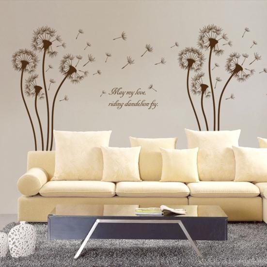Zdejmowane mlecze DIY naklejka ścienna Home naklejka salon dekoracja sypialni