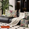 2D Vintage 3D Embroidered Floral Throw Pillow Covers Pattern Cushion Cover Suitable For Sofa Bedroom Car Pillow Cover