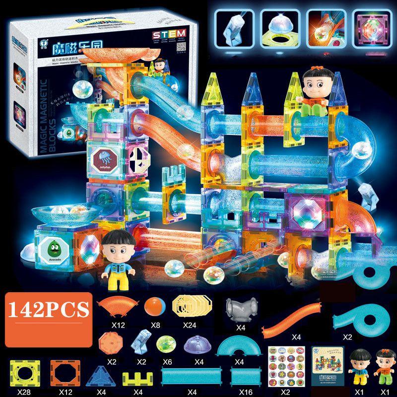 Magnetic Lighting Building Blocks With Multicolor Educational Design**