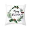 Christmas Pillow Cover Cartoon Letter Print Cushion Cover Office Sofa Pillow Cover Home