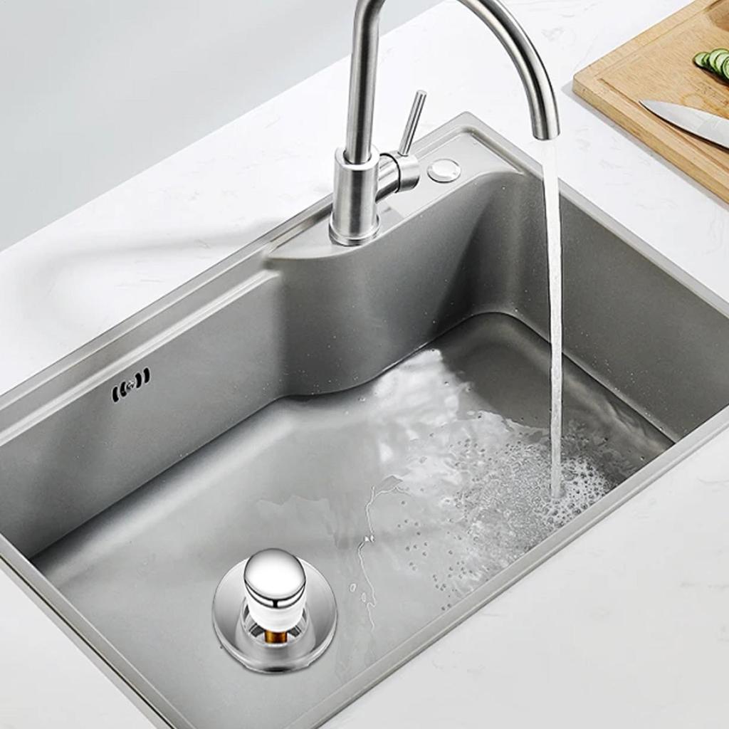 Pop Up Sink Drain Strainer Bathroom Bouncing Sink Filter Anti-clog Press Pop Up Core Drain Filter for Shower Kitchen Laundry