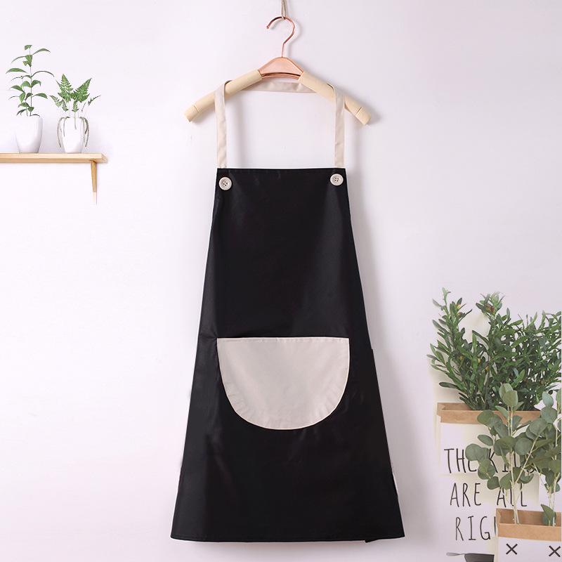Korean Style Waterproof Unisex Kitchen Apron - Fashionable, Oil & Stain-Resistant with Hand Wiping Feature