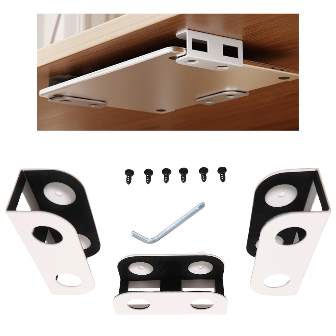 

Storage Rack for and Notebooks UME-STAR Under-Desk Laptops, Tablets, (White) белый