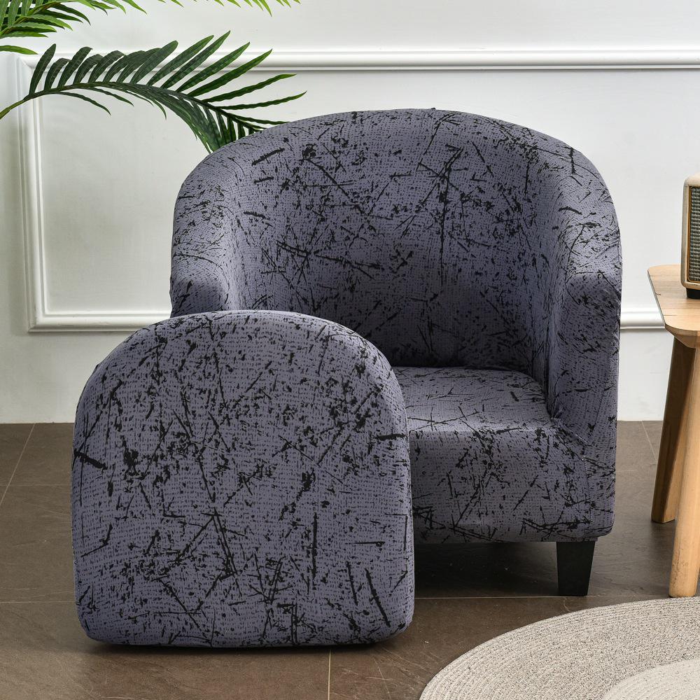 Semi-Circular Club Chair Protective Sofa Cover