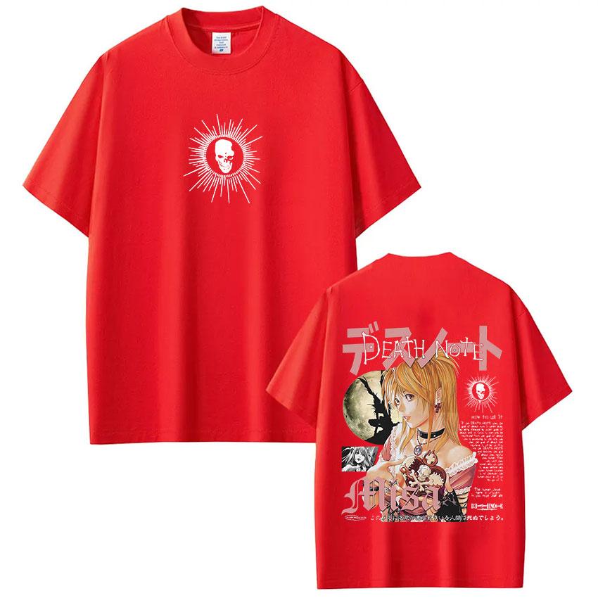 Japonské Anime Death Note Misa Trička Pánská Dámská Vysoce Kvalitní Bavlněné Tričko Módní Hip Hop Krátký Rukáv Trička Streetwear