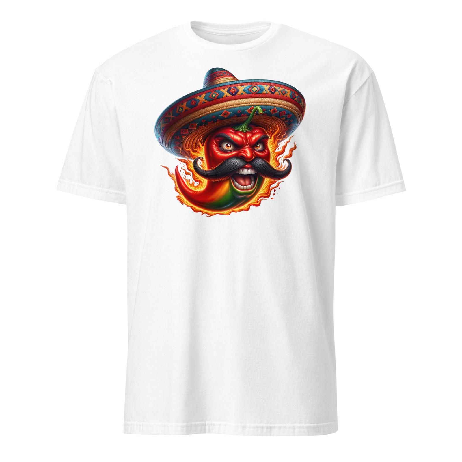 Spicy Chili Pepper Tee ? | Funny Unisex Shirt w/ Sombrero & Flames S разноцветный