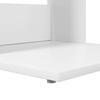 Side Table White 40 X 38 X 62.5 Cm Engineered Wood