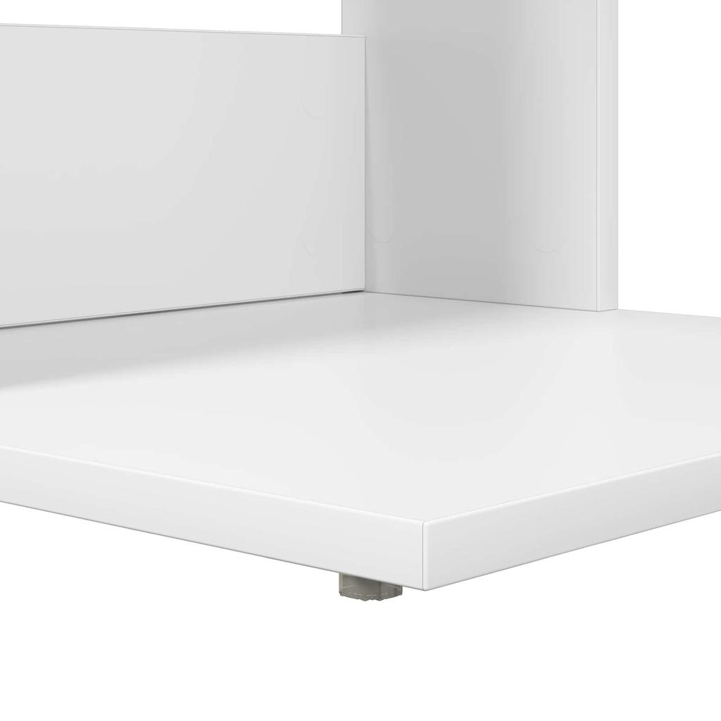 Side Table White 40 X 38 X 62.5 Cm Engineered Wood
