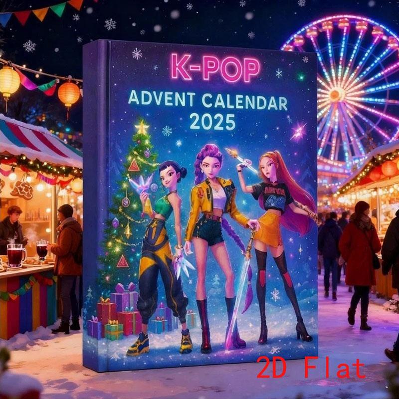 2D Flat 2025 Demon Hunter Advent Calendar Blind Box Christmas Tree Acrylic Pendant Gifts
