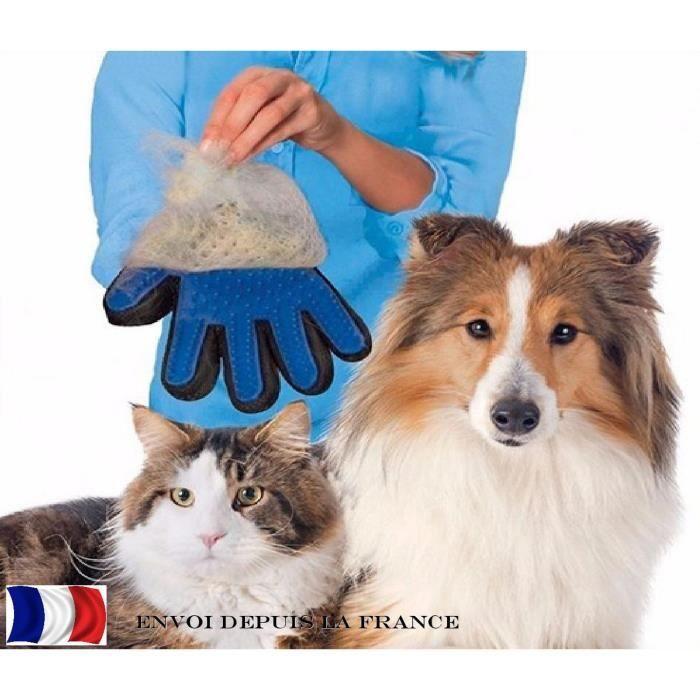 Gant de toilettage - Gant à picots doux - Brossage - Massage - Pour chien et chat