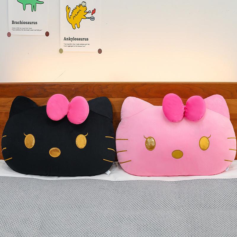 Black Skin Pink Kitty Cat Couple Pillow Plush Toy Children And Teens Room Decor
