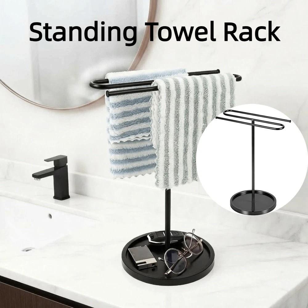 Non-Slip Metal Towel Holder Stable Hand Towel Stand Towels S-Shape Towel Stand Vanity Countertop