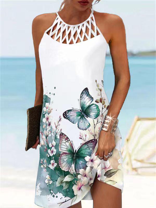 2023 Ethnischer Stil Mesh Ärmelloses Freizeitkleid für Damen - Europäische & Amerikanische Frühjahr/Sommer Kollektion