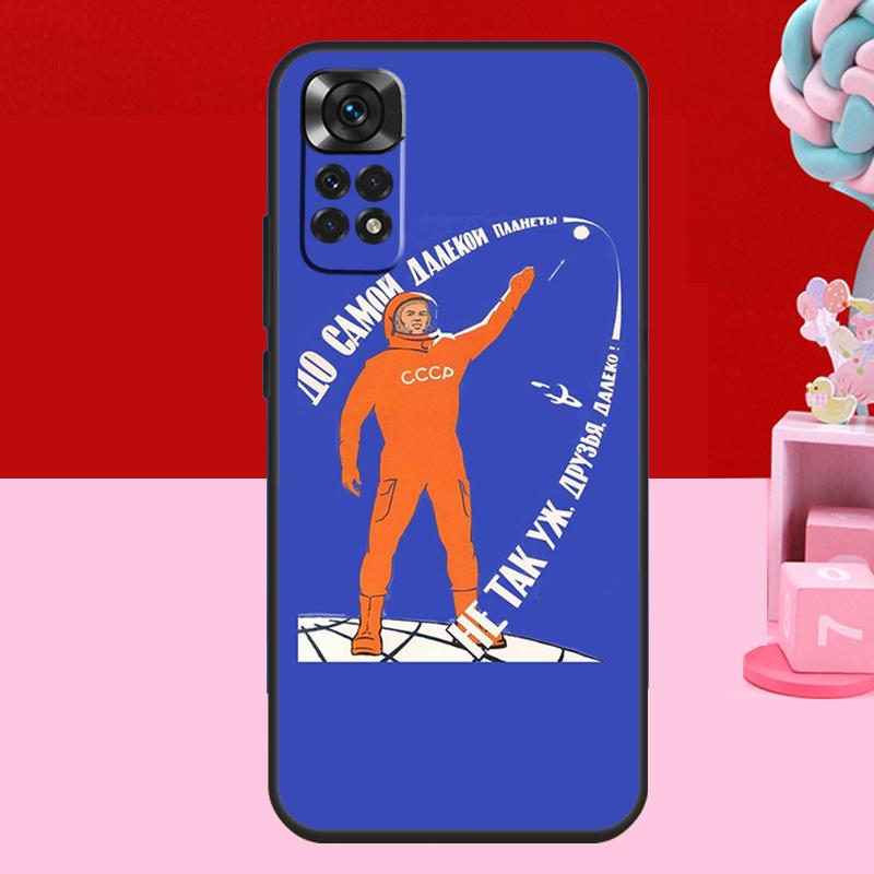 CCCP Soviet Space Propaganda Art Case For Xiaomi Redmi Note 11 10 12 13 14 15 Pro Plus Redmi 15 C 14C 10C 12C 13C Soft Cover