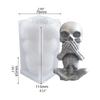 Flexible Resin Mold Skull Shape Ornament Molds Easy Releasing Silicone Texture for Epoxy Creative Table Decorations
