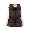 Cotton vest women's short autumn and winter new thickened cotton vest slim-fit hooded belt warm jacket