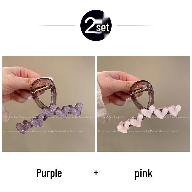 

Летняя любовь сердце заколка-краб для волос - 2024 Новая высококачественная женская заколка аксессуар