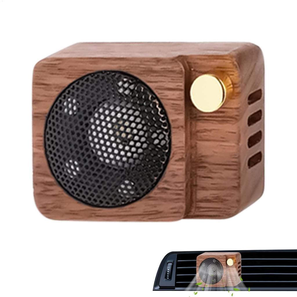 Small Speaker Ar Freshener Long Lasting Fragrance Decoration Wood Speaker Air Outlet Fan Creative Auto Perfume Interior Diffuser