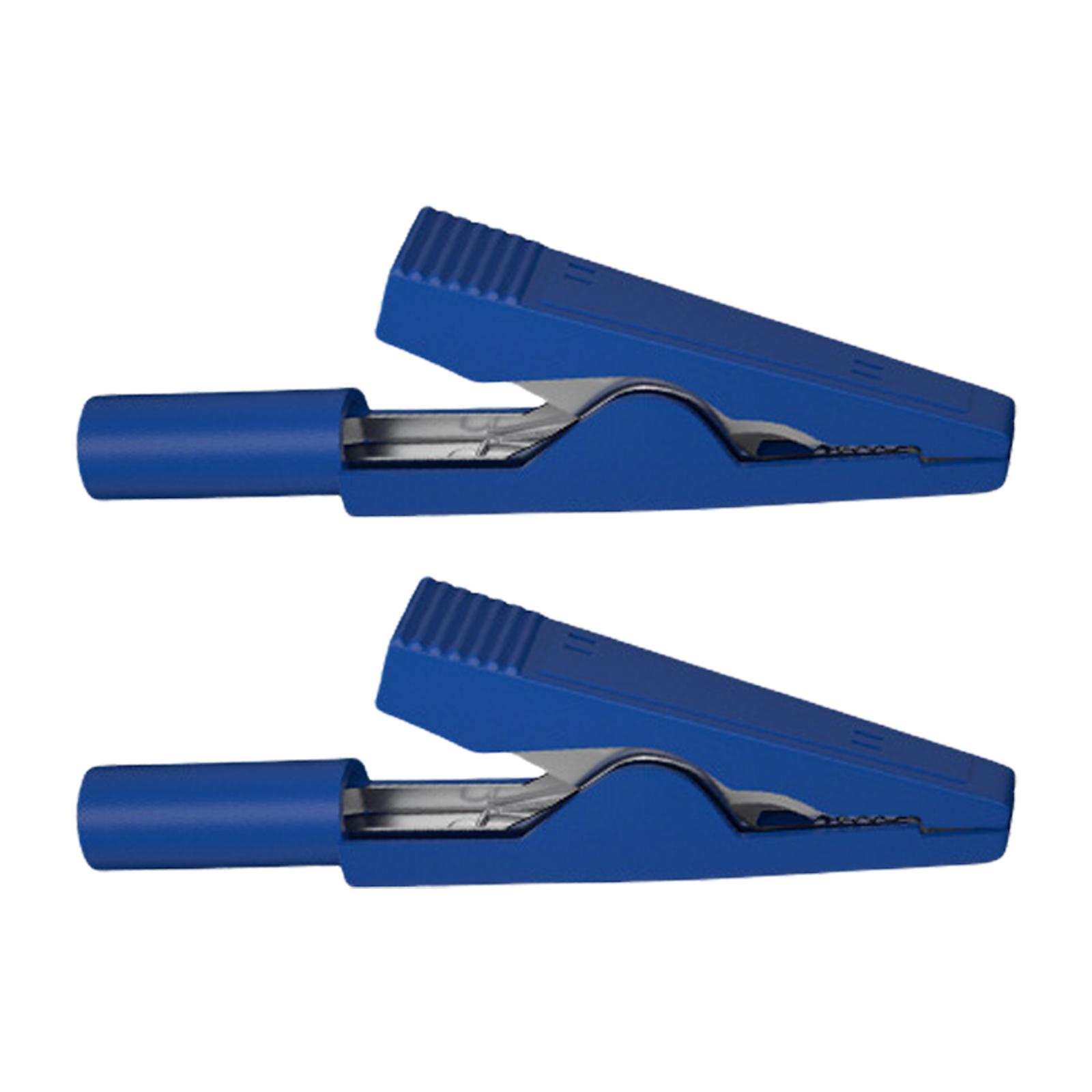 

2mm Banana Plug Alligator Clips Corrosion Resistant for Stable Signal Transmission in Lab Testing & Electronic Projects синій