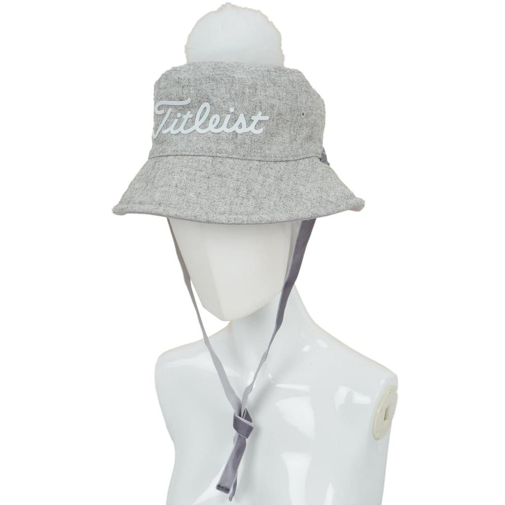 Titleist Women's Pom-Pom Bucket Hat, Gray x Periwinkle, TH23WPBK-0G4