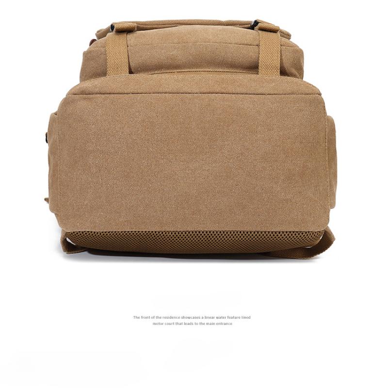 Трендовый ретро-мужской холщовый рюкзак — фото 8