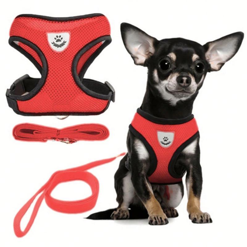 Breathable Vest-Style Harness Leash for Small To Medium Dogs and Cats