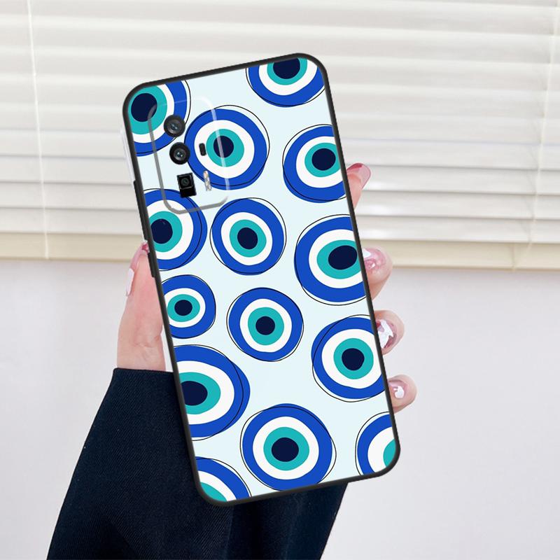 Evil Eye Cover For Xiaomi 15 14 13 Ultra 11T 12T 13T 14T Pro POCO X7 Pro X3 X5 X6 M6 F5 F6 Pro Case