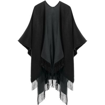 Korean-Style Double-Sided Thick Cloak: Warm & Fashionable Autumn/Winter Shawl
