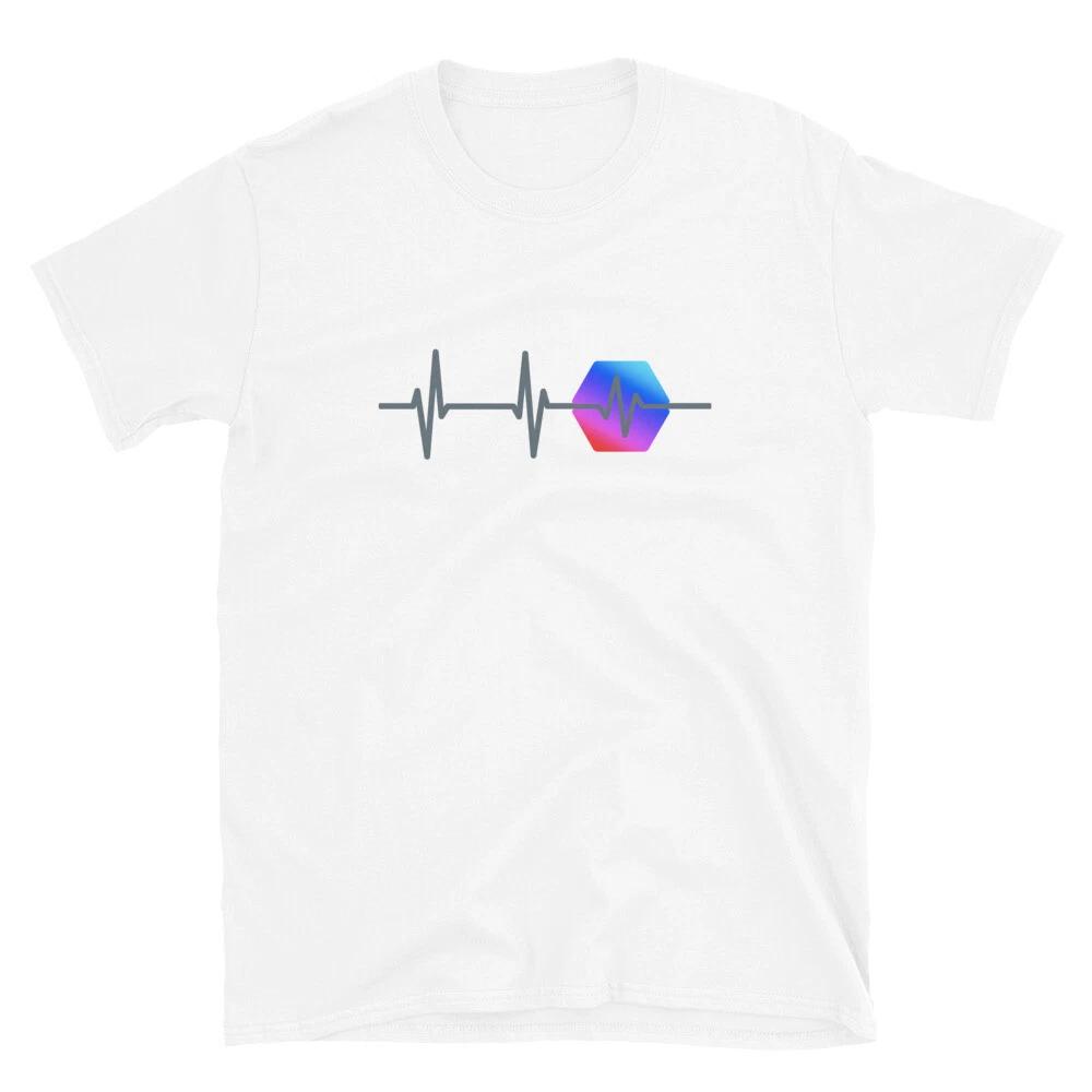 Pulse Chain PLS Heartbeat Silver T- Shirt crypto trader gift tee S